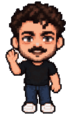 Little pixel Grisha waving